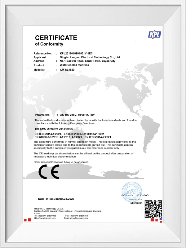 Certificate of Conformity  CE-EMC